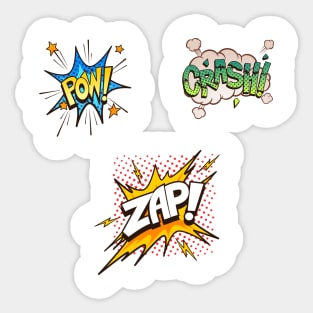 Comic Book Funny Sound Effects Pack Sticker